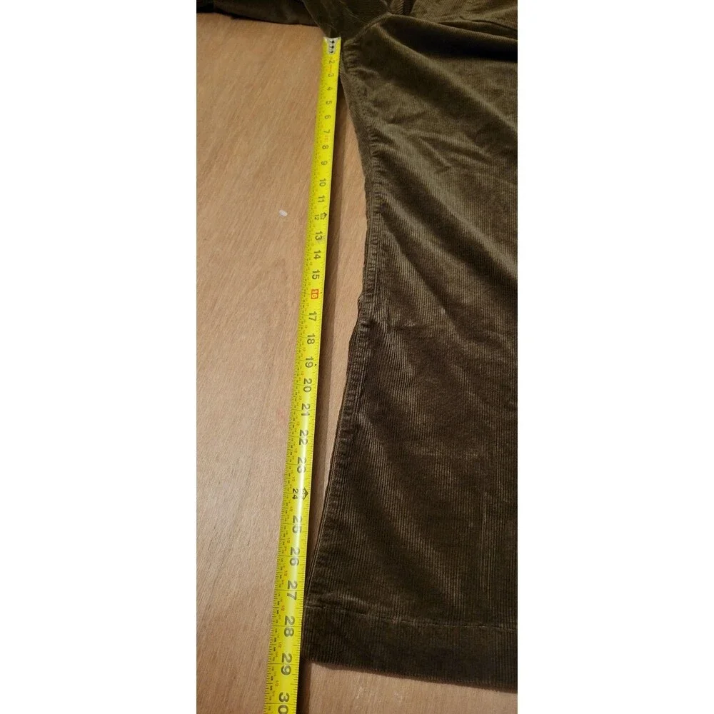 Anthropologie Maeve The Colette Wide Leg Velvet Corduroy Brown Pants 34 Women's - Picture 11 of 15